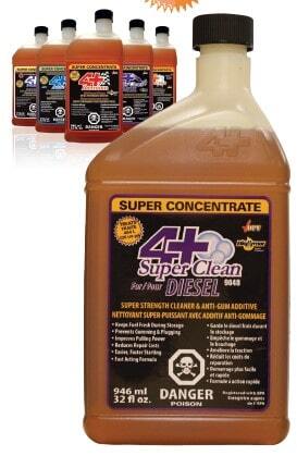 4+ Super Clean Diesel Anti-Foulant bottle.